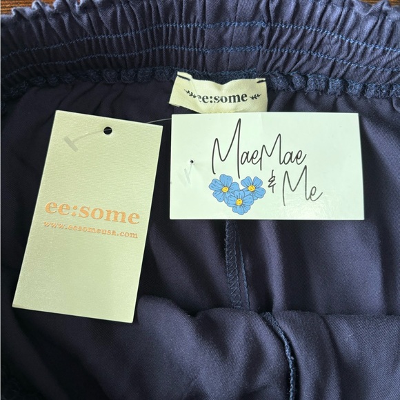 ee:some Perfect Joggers Comfy Flowy Navy Blue Womens Large Boutique - Picture 5 of 11